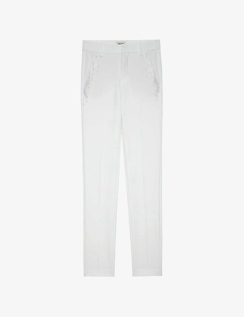 Zadig & Voltaire Prune Crystal-embellished Tapered-leg Mid-rise Stretch-woven Trousers 3 Zadig & Voltaire Prune Crystal-embellished Tapered-leg Mid-rise Stretch-woven Trousers