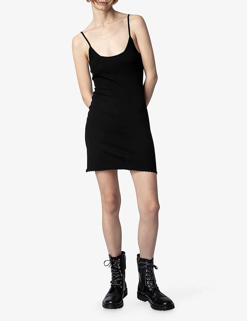 Zadig & Voltaire Mempha Scalloped-hem Cotton Mini Dress 4 Zadig & Voltaire Mempha Scalloped-hem Cotton Mini Dress - Image 2