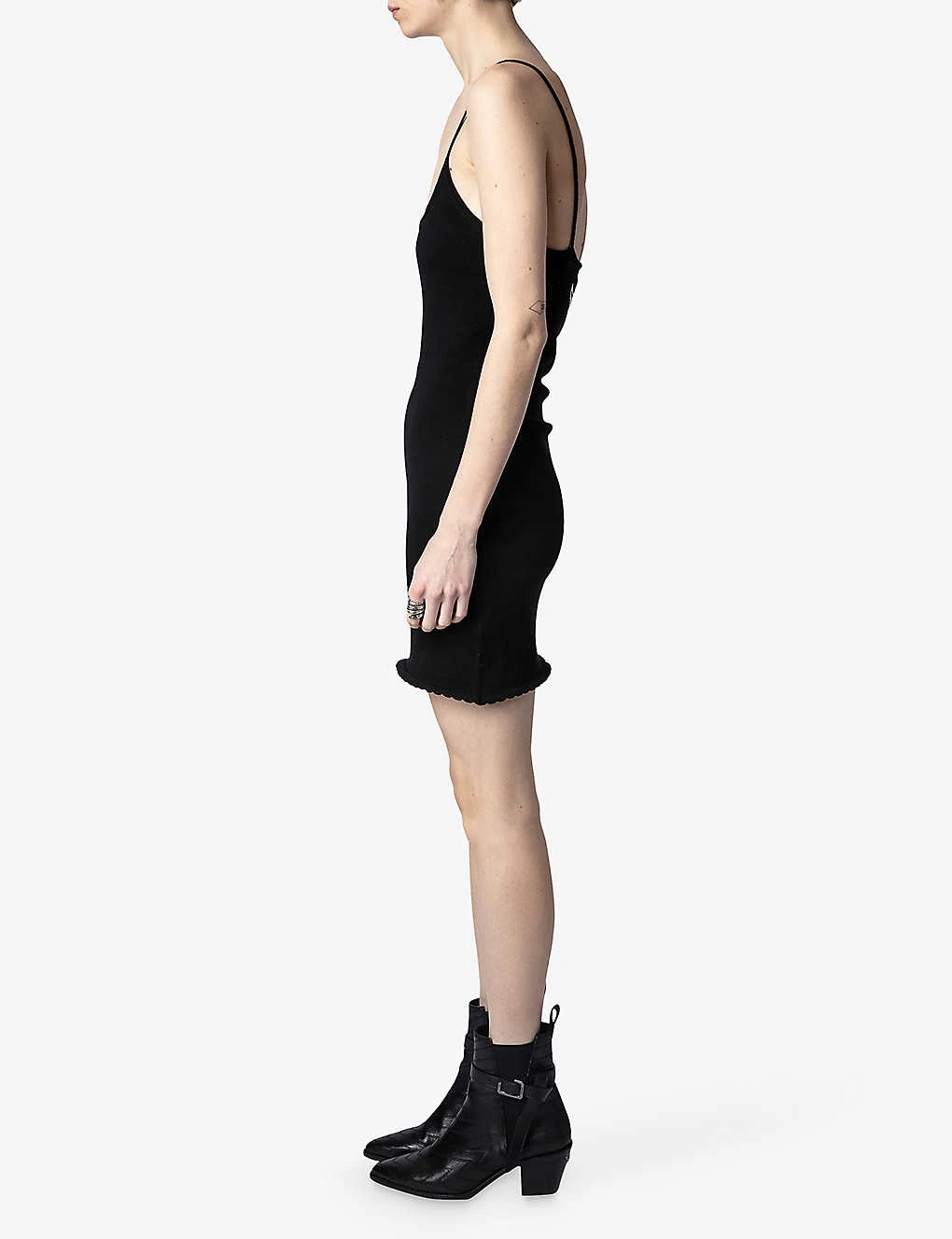 Zadig & Voltaire Mempha Scalloped-hem Cotton Mini Dress 5 Zadig & Voltaire Mempha Scalloped-hem Cotton Mini Dress - Image 3