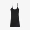 Zadig & Voltaire Mempha Scalloped-hem Cotton Mini Dress -Sweaty Betty Store R04152004 NOIR M