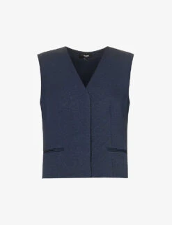 THEORY V-neck Regular-fit Woven Vest