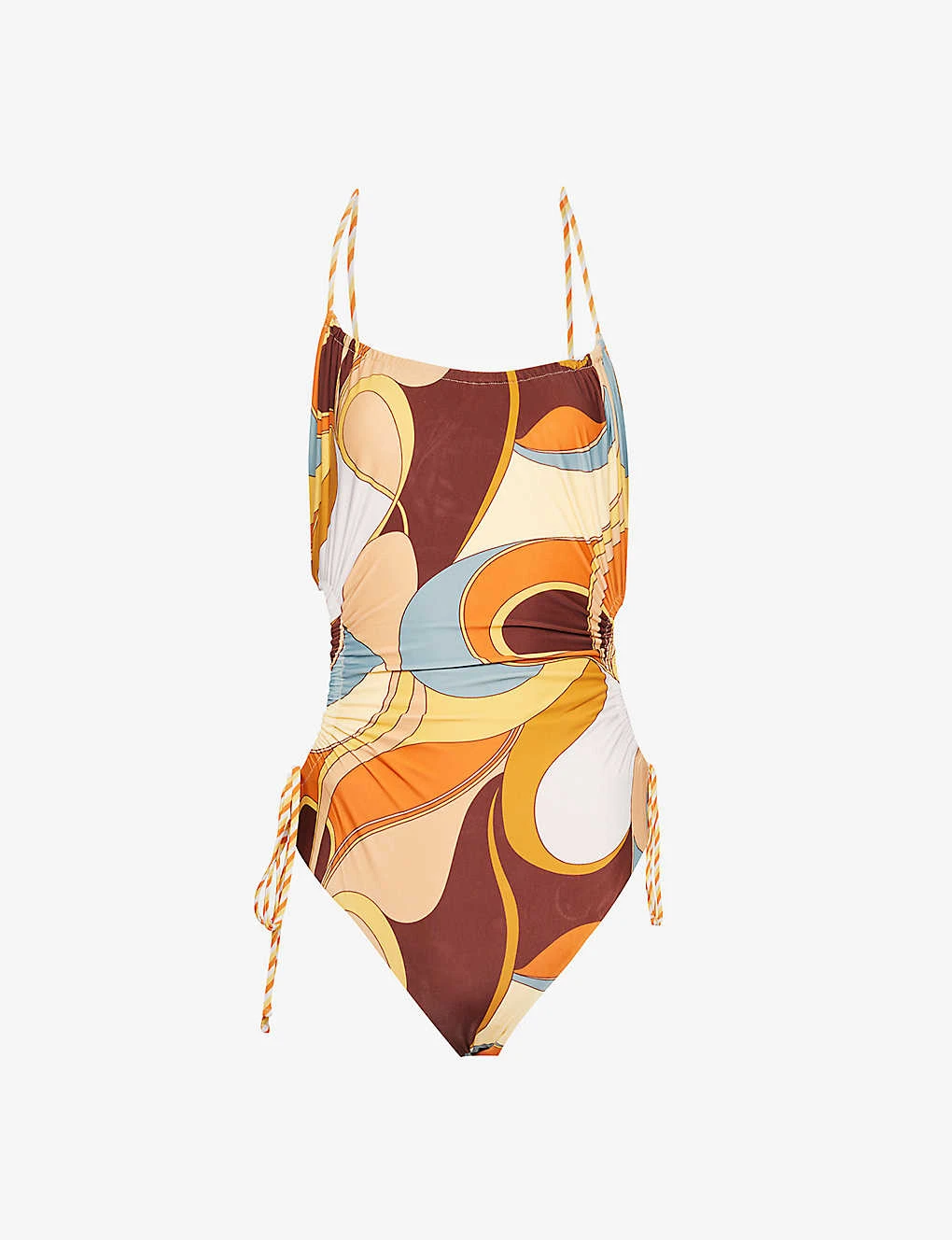 Abstract-print Cut-out Swimsuit 3 Abstract-print Cut-out Swimsuit