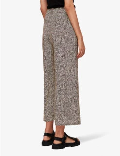 Whistles Dashed Leopard-print Relaxed-fit Woven Trousers -Sweaty Betty Store R04153122 MULTICOLOURED ALT03