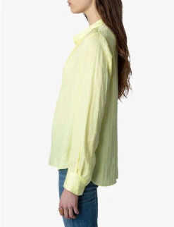 Zadig & Voltaire Tink Striped Recycled-polyester Shirt -Sweaty Betty Store R04153142 LIGHT ALT04