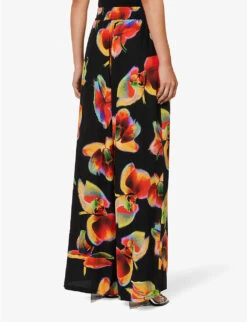 Alexander McQueen Pleated Flared-hem Woven Midi Skirt 10 Alexander McQueen Pleated Flared-hem Woven Midi Skirt -Sweaty Betty Store R04153250 BLACK ALT03