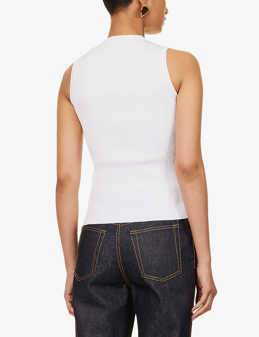 Alexander McQueen Zip-embellished Sleeveless Knitted Top 6 Alexander McQueen Zip-embellished Sleeveless Knitted Top - Image 4