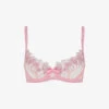 AGENT PROVOCATEUR Lindie Floral-embroidered Tulle Underwired Bra