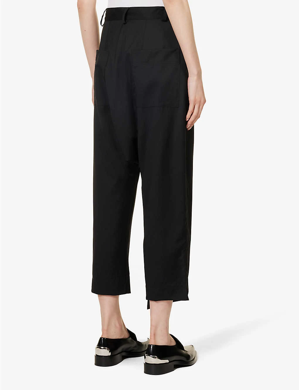 Dominate Wide-leg Dropped-crotch Wool Trousers 6 Dominate Wide-leg Dropped-crotch Wool Trousers - Image 4