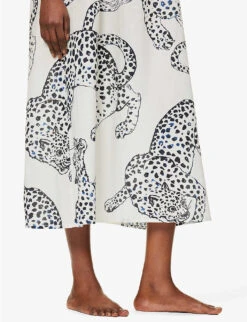 Graphic-print Square-neck Cotton Nightdress 11 Graphic-print Square-neck Cotton Nightdress -Sweaty Betty Store R04153467 CREAM ALT04