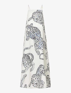 Graphic-print Square-neck Cotton Nightdress