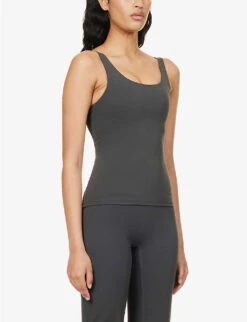 Ultimate Longline Scoop-neck Stretch-woven Top 9 Ultimate Longline Scoop-neck Stretch-woven Top -Sweaty Betty Store R04153495 CHARCOAL ALT02