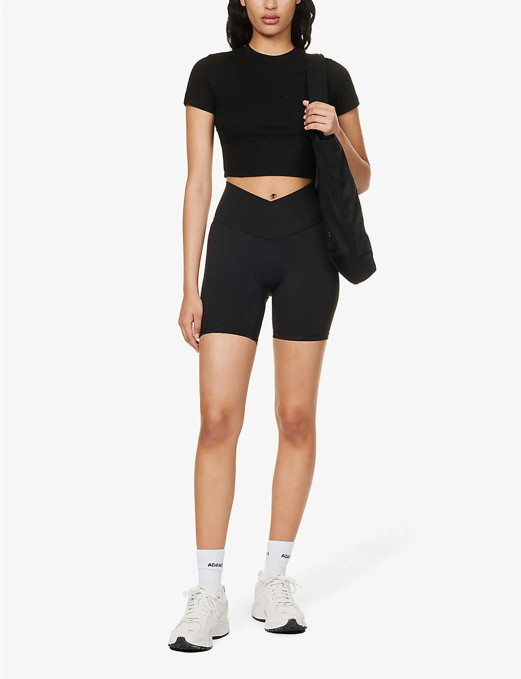 Round-neck Cropped Stretch-cotton T-shirt 4 Round-neck Cropped Stretch-cotton T-shirt - Image 2