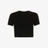 Round-neck Cropped Stretch-cotton T-shirt 2 Round-neck Cropped Stretch-cotton T-shirt -Sweaty Betty Store R04153517 BLACK M