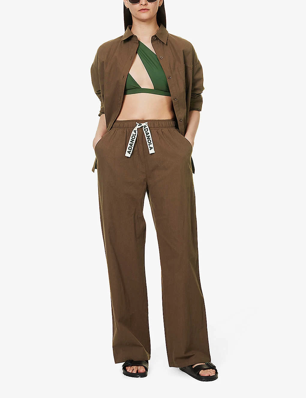 Branded Straight-leg High-rise Organic-cotton Trousers 4 Branded Straight-leg High-rise Organic-cotton Trousers - Image 2