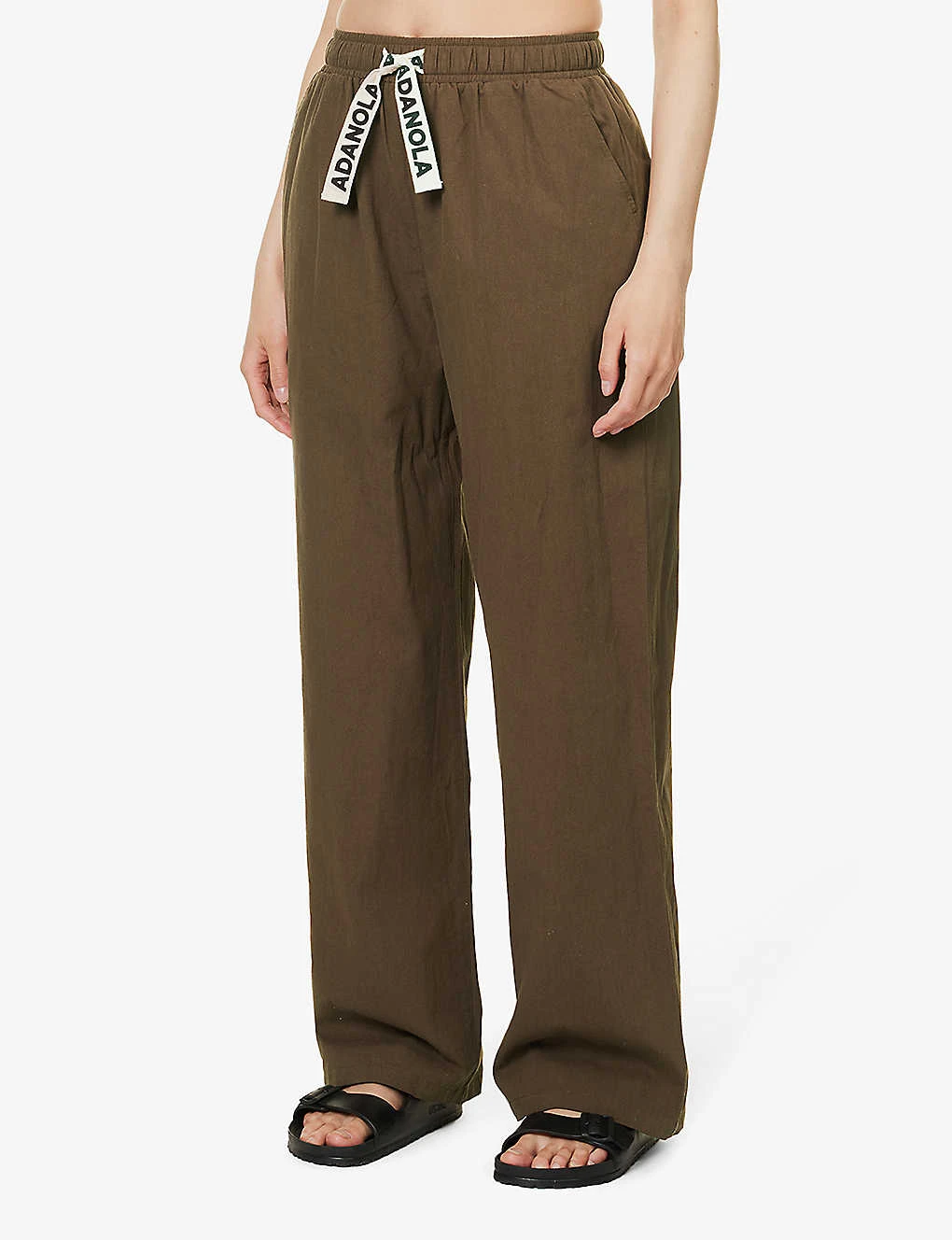 Branded Straight-leg High-rise Organic-cotton Trousers 5 Branded Straight-leg High-rise Organic-cotton Trousers - Image 3