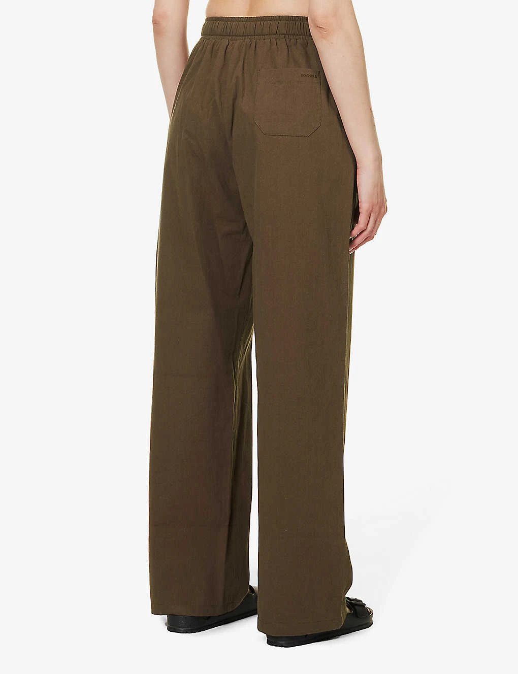 Branded Straight-leg High-rise Organic-cotton Trousers 6 Branded Straight-leg High-rise Organic-cotton Trousers - Image 4