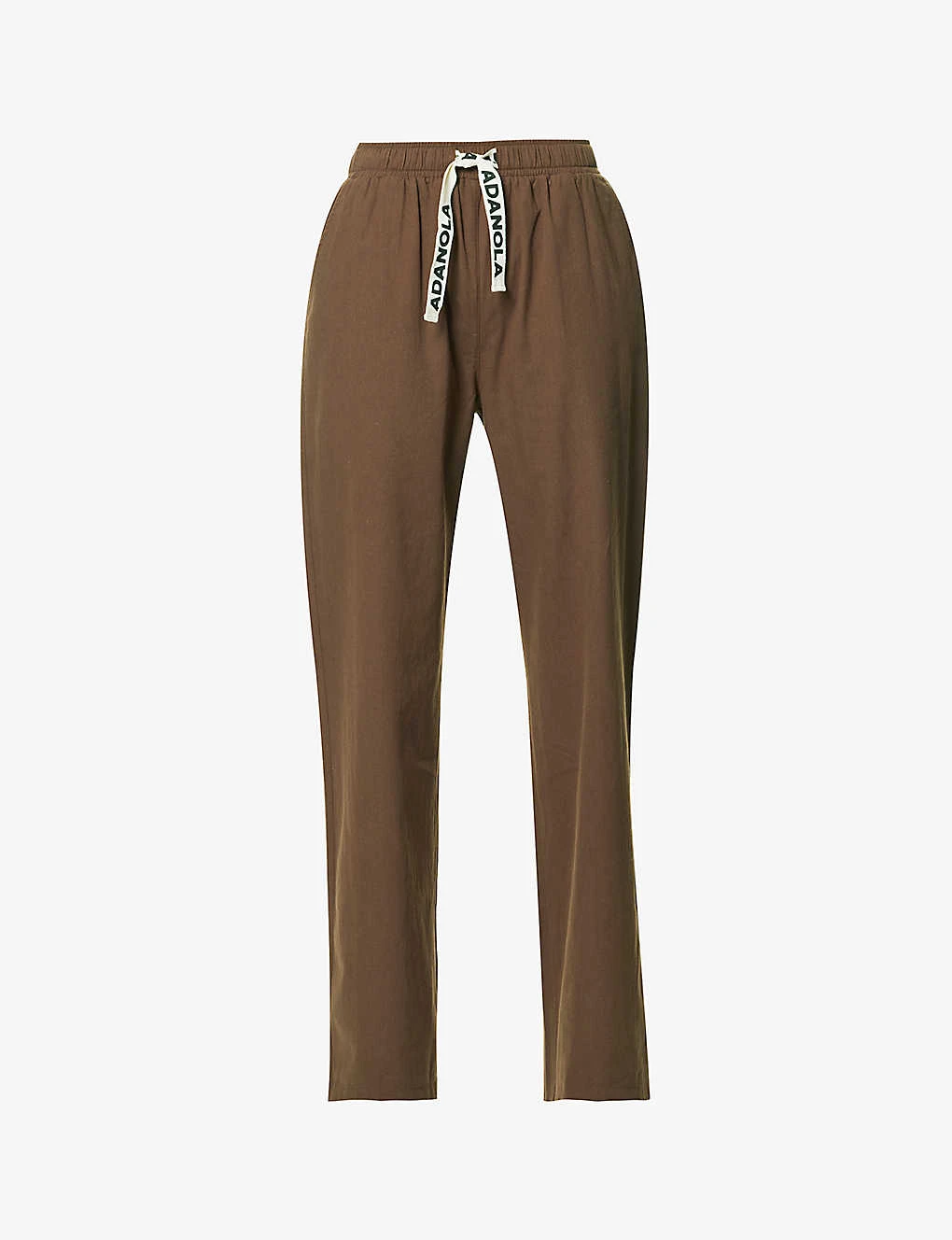 Branded Straight-leg High-rise Organic-cotton Trousers 3 Branded Straight-leg High-rise Organic-cotton Trousers