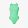 High-neck Scoop-back Swimsuit -Sweaty Betty Store R04153618 KELLYGREEN M