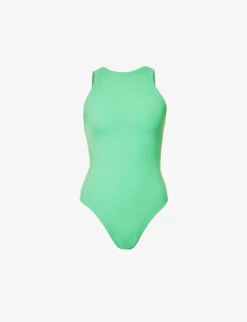 High-neck Scoop-back Swimsuit