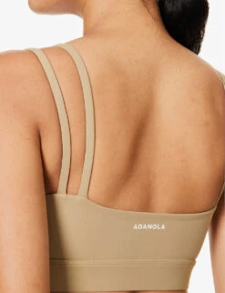 Ultimate Asymmetric Double-strap Stretch-woven Bra 11 Ultimate Asymmetric Double-strap Stretch-woven Bra -Sweaty Betty Store R04153639 DEEPSAND ALT04