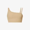 Ultimate Asymmetric Double-strap Stretch-woven Bra 2 Ultimate Asymmetric Double-strap Stretch-woven Bra -Sweaty Betty Store R04153639 DEEPSAND M