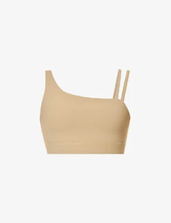 Ultimate Asymmetric Double-strap Stretch-woven Bra
