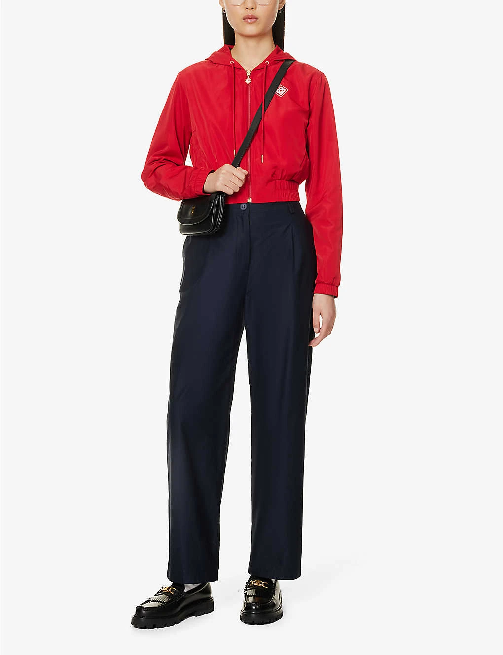 Maison Kitsuné X Olympia Le-Tan Cropped Wide-leg High-rise Cotton Trousers 4 Maison Kitsuné X Olympia Le-Tan Cropped Wide-leg High-rise Cotton Trousers - Image 2