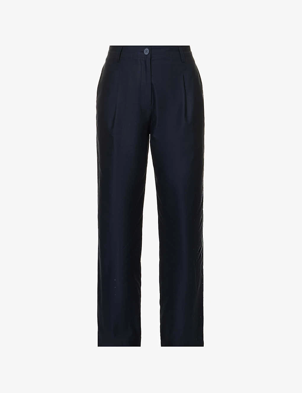 Maison Kitsuné X Olympia Le-Tan Cropped Wide-leg High-rise Cotton Trousers 3 Maison Kitsuné X Olympia Le-Tan Cropped Wide-leg High-rise Cotton Trousers
