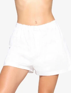 Skims Spa Relaxed-fit Cotton-poplin Pyjama Top -Sweaty Betty Store R04153806 SNOW ALT02