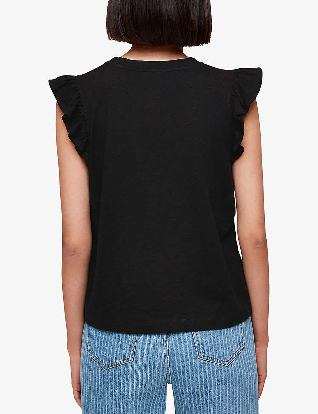Whistles Frilled Cap-sleeved Cotton T-shirt 6 Whistles Frilled Cap-sleeved Cotton T-shirt - Image 4