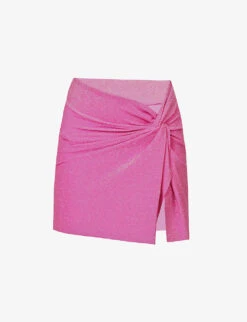 GOOD AMERICAN Sparkle Twist-detail Stretch-woven Sarong