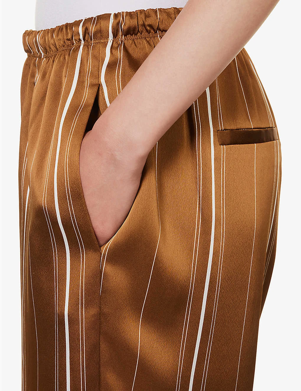 Vince Stripe Straight-leg High-rise Satin Trousers 7 Vince Stripe Straight-leg High-rise Satin Trousers - Image 5