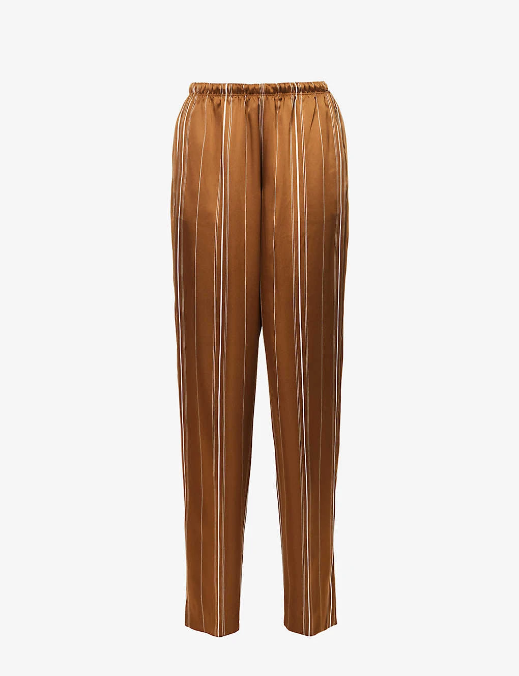 Vince Stripe Straight-leg High-rise Satin Trousers 3 Vince Stripe Straight-leg High-rise Satin Trousers