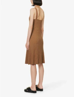 Vince V-neck Ribbed Stretch-knit Midi Dress 10 Vince V-neck Ribbed Stretch-knit Midi Dress -Sweaty Betty Store R04154653 NILE ALT03