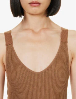 Vince V-neck Ribbed Stretch-knit Midi Dress 11 Vince V-neck Ribbed Stretch-knit Midi Dress -Sweaty Betty Store R04154653 NILE ALT04