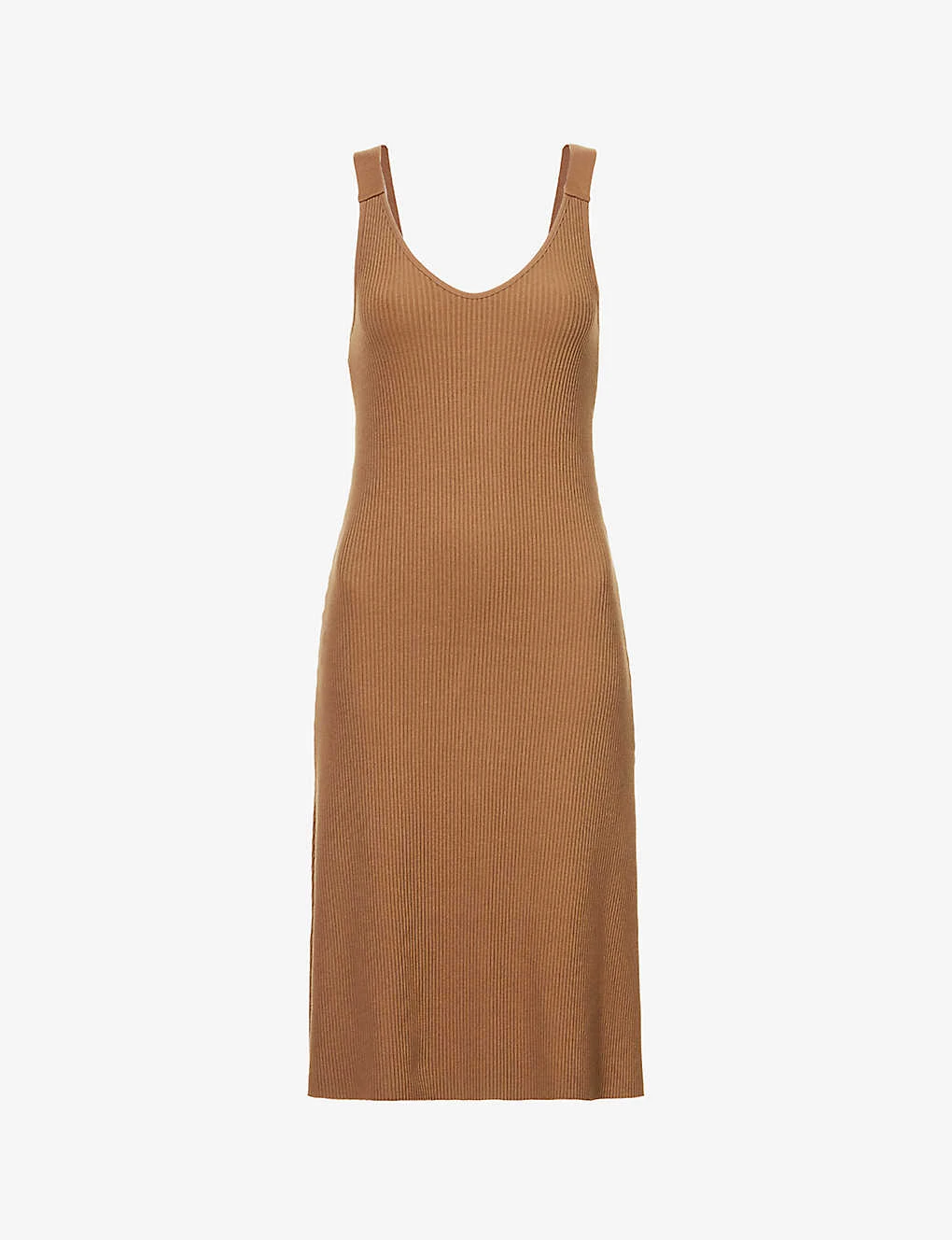 Vince V-neck Ribbed Stretch-knit Midi Dress 3 Vince V-neck Ribbed Stretch-knit Midi Dress