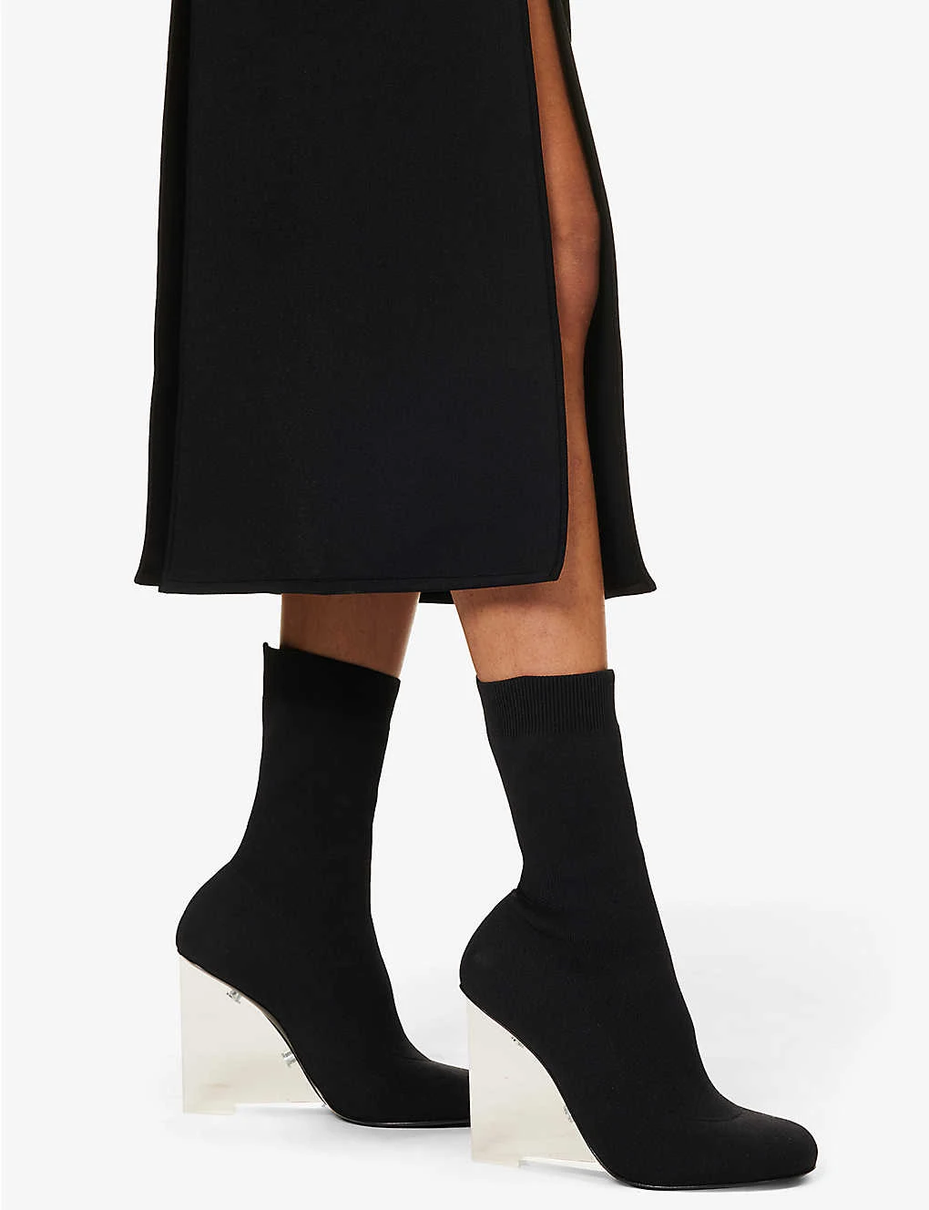 Alexander McQueen Orchid-print Cut-out Knitted Midi Dress 8 Alexander McQueen Orchid-print Cut-out Knitted Midi Dress - Image 6