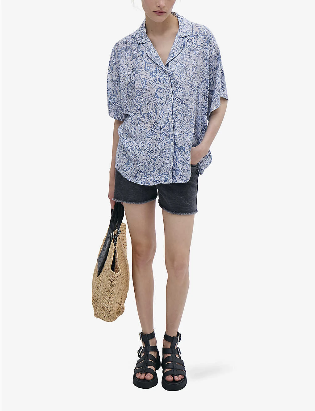 Ikks Paisley-patterned Relaxed-fit Woven Shirt 4 Ikks Paisley-patterned Relaxed-fit Woven Shirt - Image 2