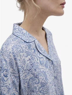 Ikks Paisley-patterned Relaxed-fit Woven Shirt 11 Ikks Paisley-patterned Relaxed-fit Woven Shirt -Sweaty Betty Store R04156336 BLUEGREY ALT04