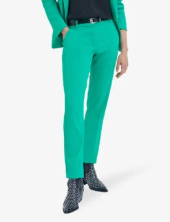 Ikks Straight-leg High-rise Stretch-woven Trousers -Sweaty Betty Store R04156344 LIGHTGREEN ALT02