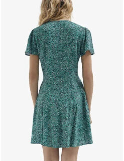 Ikks Leopard-print V-neck Woven Mini Dress 7 Ikks Leopard-print V-neck Woven Mini Dress -Sweaty Betty Store R04156351 LIGHTGREEN ALT02