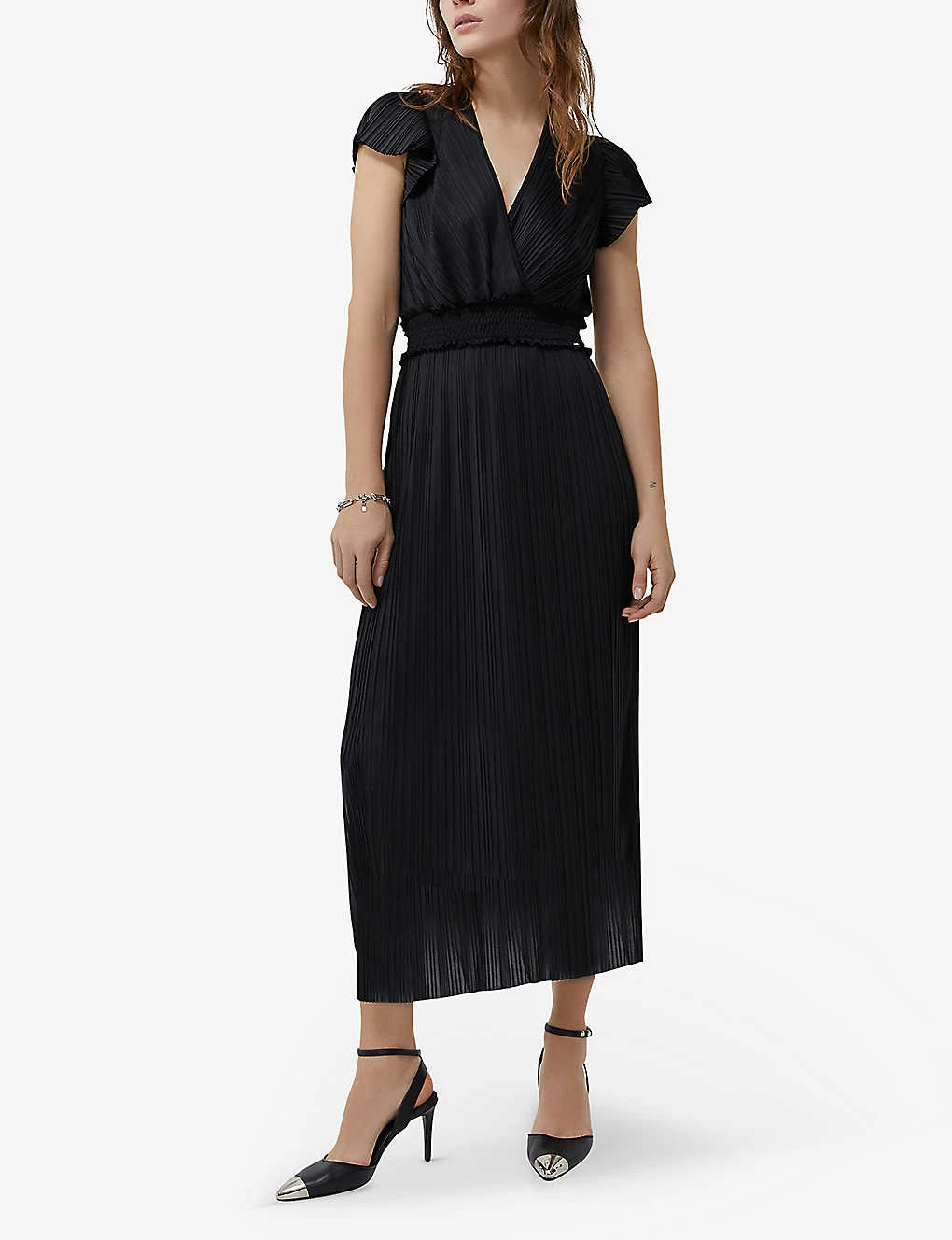 Ikks Pleated Recycled-polyester Midi Dress 5 Ikks Pleated Recycled-polyester Midi Dress - Image 3
