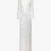 Caracas Rhinestone-embellished Chainmail Maxi Dress