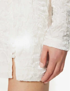 ROTATE Birger Christensen Puffed-shoulders High-neck Recycled-polyester-blend Mini Dress 12 ROTATE Birger Christensen Puffed-shoulders High-neck Recycled-polyester-blend Mini Dress -Sweaty Betty Store R04157907 SUGARSWIZZLE ALT04