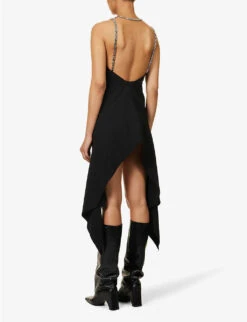 Samiel Chain-embellished Stretch-woven Mini Dress -Sweaty Betty Store R04158016 BLACK ALT03