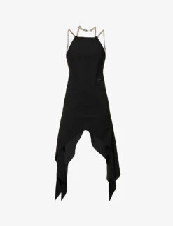 Samiel Chain-embellished Stretch-woven Mini Dress