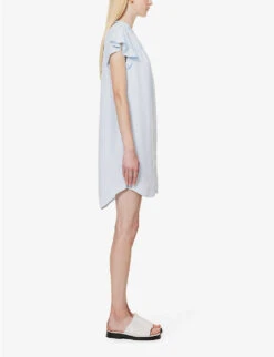 RAILS Kat Flutter-sleeve Woven Mini Dress -Sweaty Betty Store R04158664 LIGHTVINTAGE ALT02