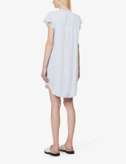 RAILS Kat Flutter-sleeve Woven Mini Dress -Sweaty Betty Store R04158664 LIGHTVINTAGE ALT03