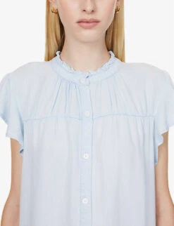 RAILS Kat Flutter-sleeve Woven Mini Dress -Sweaty Betty Store R04158664 LIGHTVINTAGE ALT05