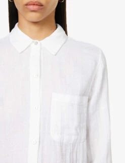 RAILS Ellis Patch-pocket Relaxed-fit Organic Cotton Shirt 11 RAILS Ellis Patch-pocket Relaxed-fit Organic Cotton Shirt -Sweaty Betty Store R04158669 WHITE ALT04